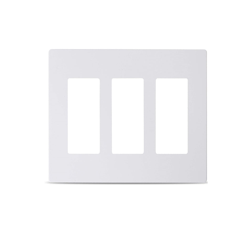 EATON Screwless Wall Plate, 3 Gang, White - Light52