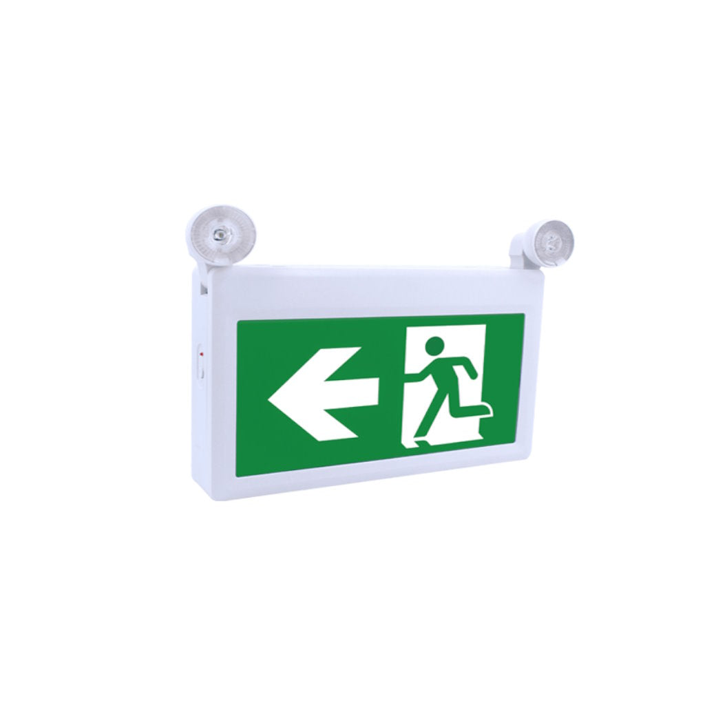 Exit signs with LED heads combo