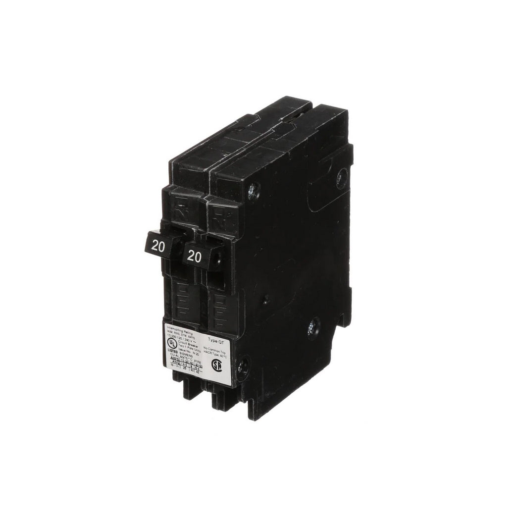 Q2020NC Siemens 1Pole Tandem 20AMP - Light52 - LED Lighting Electrical Suppliers