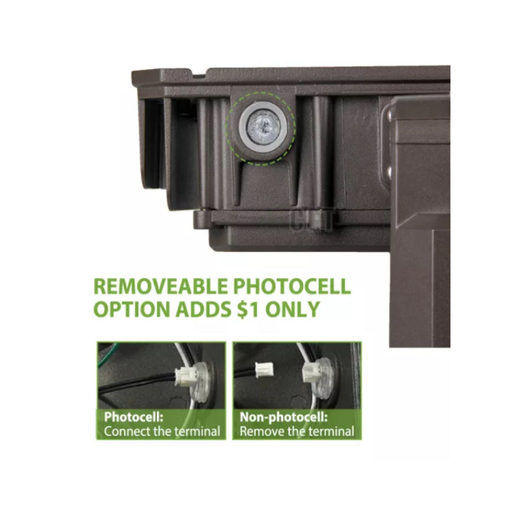 Flood Light U Bracket Photocell Dusk~Dawn 150W LED - Light52.com