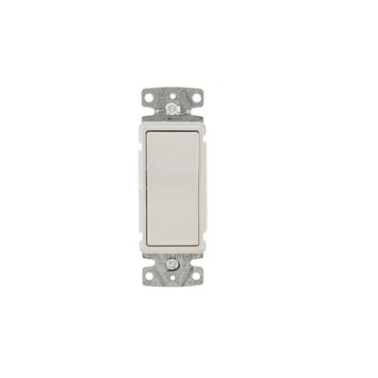 15A Decora Switch Single Pole 120V White - Light52 - LED Lighting Electrical Suppliers