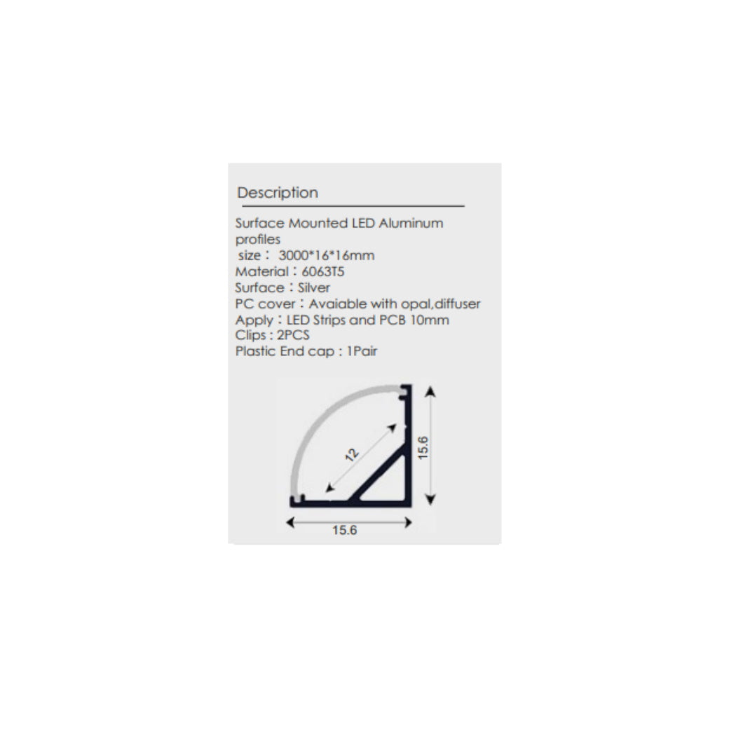 Corner Linear Channels with diffuse covers - Light52 - LED Lighting Electrical Suppliers