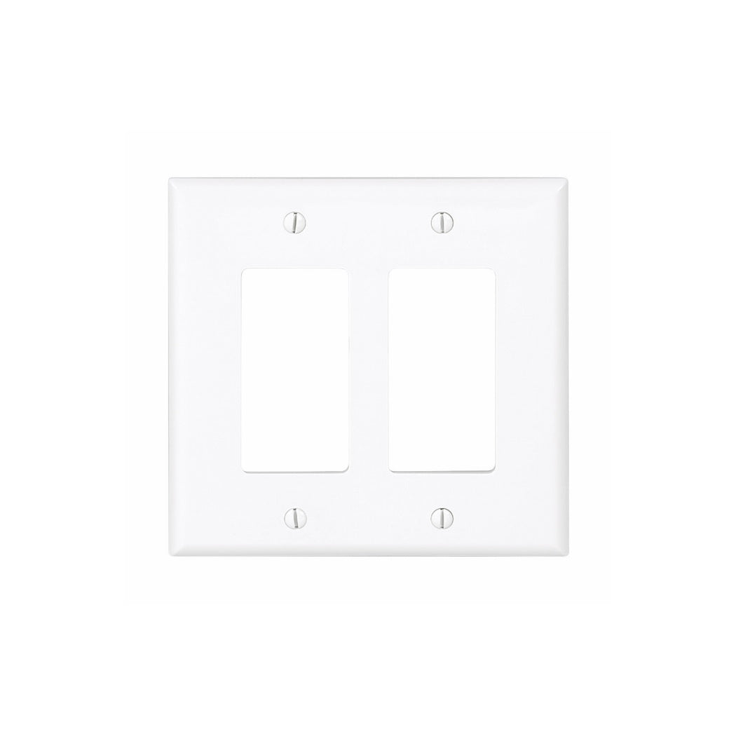 2Gang Wall Plates, White Eaton - Light52 - LED Lighting Electrical Suppliers