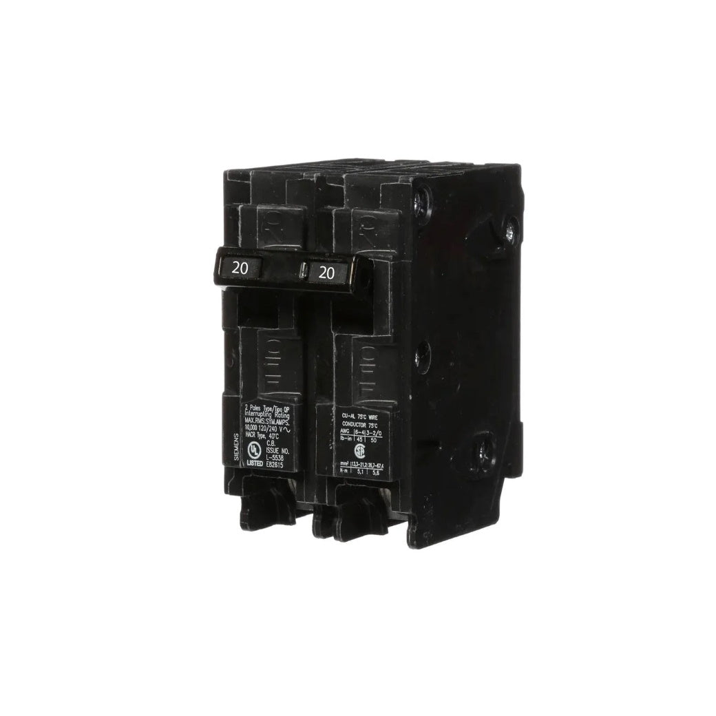 Siemens breakers 20AMP light52.com contractors electricians panel mars cercuit breakers home