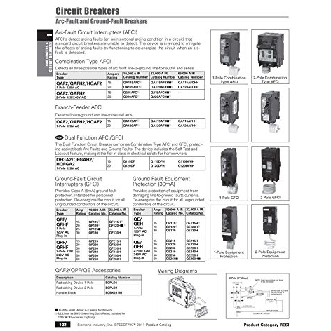 Siemens QA115AFCCSA 15-Amp ARC Fault - Light52 - LED Lighting Electrical Suppliers