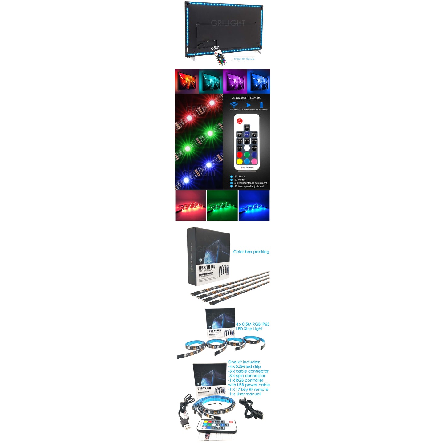 TV LED Backlights Strip light - Light52.com