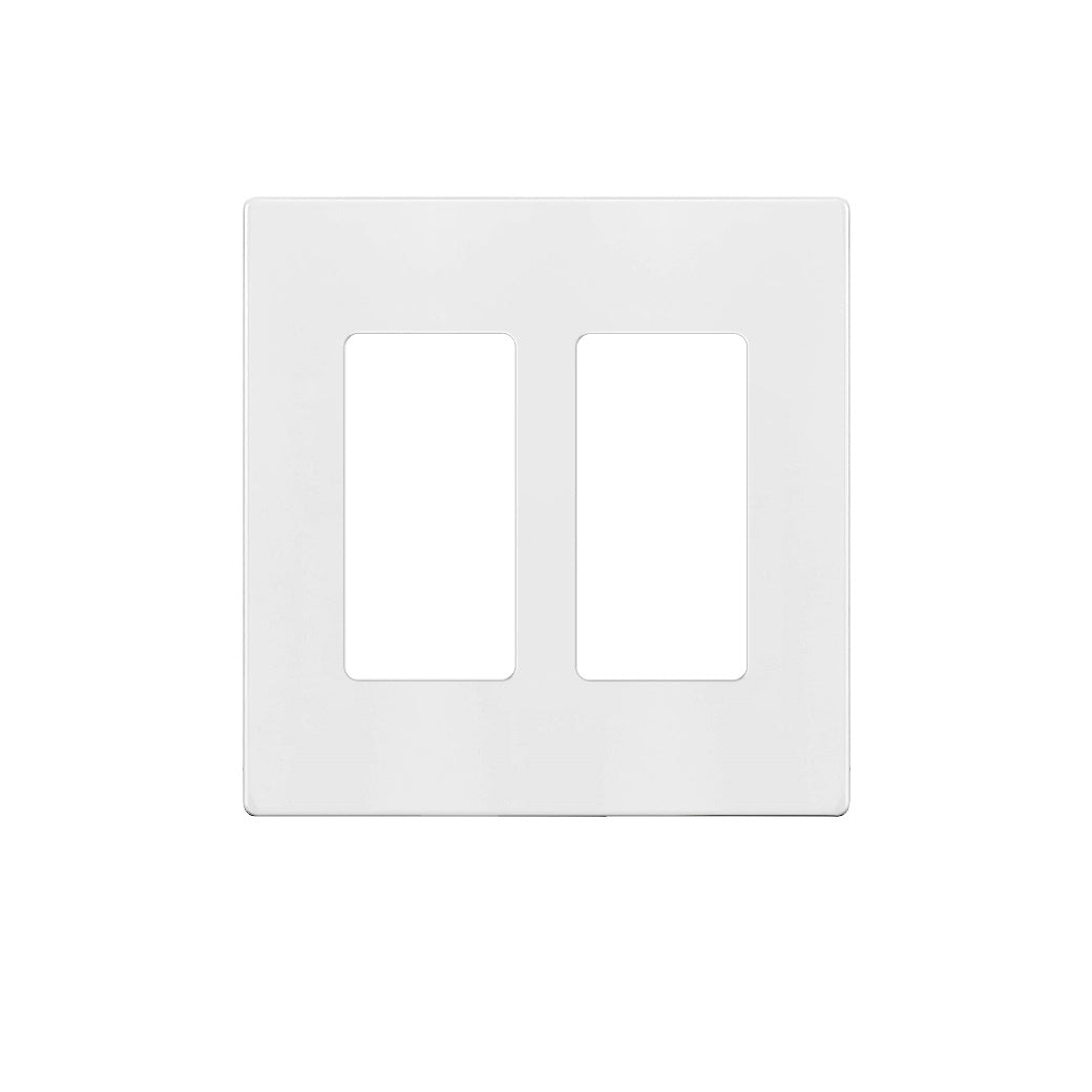 EATON Screwless Wall Plate, 2 Gang, White - Light52