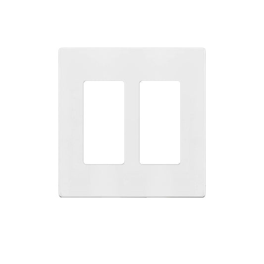 EATON Screwless Wall Plate, 2 Gang, White - Light52