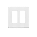 EATON Screwless Wall Plate, 2 Gang, White