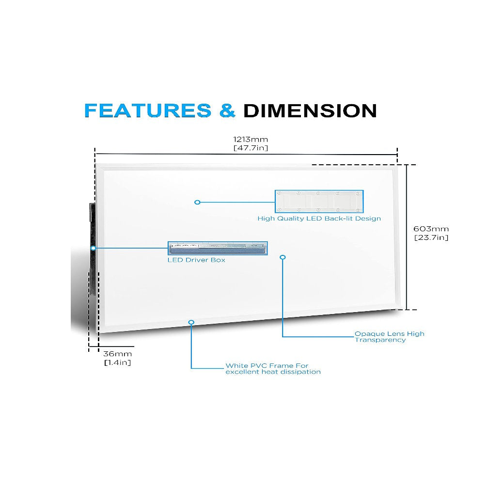 2x4ft Back-lit LED Panel 100~277V - Light52 - LED Lighting Electrical Suppliers