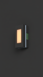 LED wall fixture with brushed aluminum