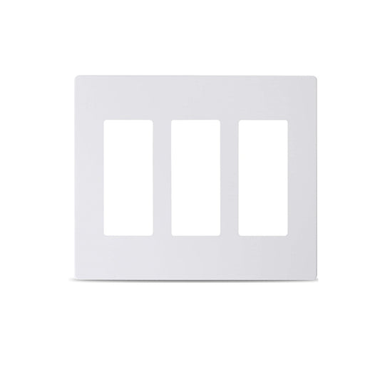 EATON Screwless Wall Plate, 3 Gang, White - Light52