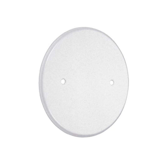 Flat Round Standard Metallic Wall Cover Plate, White - Light52 - LED Lighting Electrical Suppliers