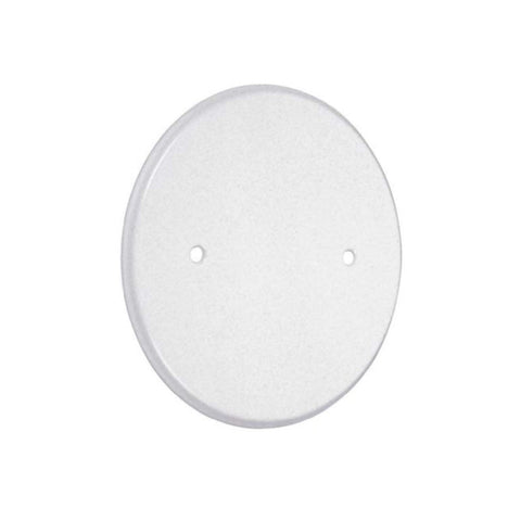 Flat Round Standard Metallic Wall Cover Plate, White - Light52 - LED Lighting Electrical Suppliers