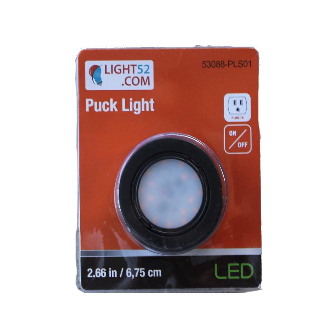 Light52.com Puck Under Cabinet Light 120V Single Pack. This stylish, LED puck light offers exceptional brightness and a sleek, modern design. With its simple, hardwired installation and no-hassle wireless setup, you can enjoy your under-cabinet lighting quickly and easily, adding a luxurious touch to any room. Enjoy adjustable brightness levels and the convenience of a easy-to-use remote, making this puck light an ideal choice for modern living.