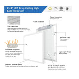 2x2ft Back-Lit Panel 3WAY 3CCT/WATT Changeable