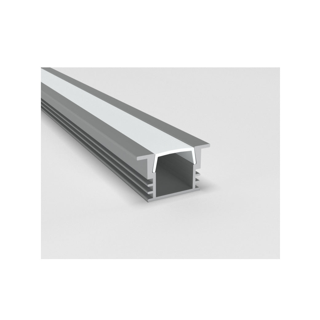 15.9mm Shallow Linear Channels with Lip diffuse covers - Light52 - LED Lighting Electrical Suppliers