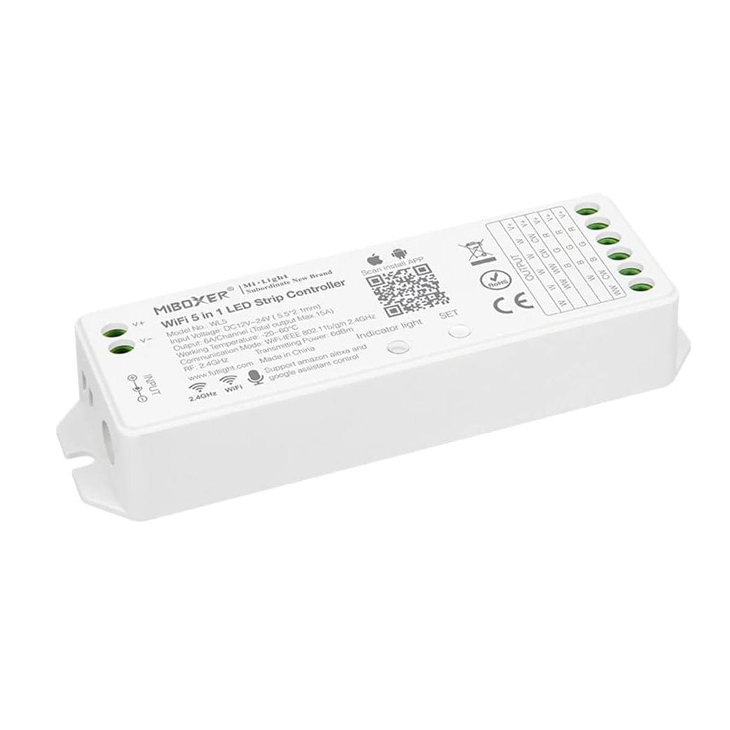 WiFi LED RGBCW Strip Light Controller 5 in 1 - Light52 - LED Lighting Electrical Suppliers