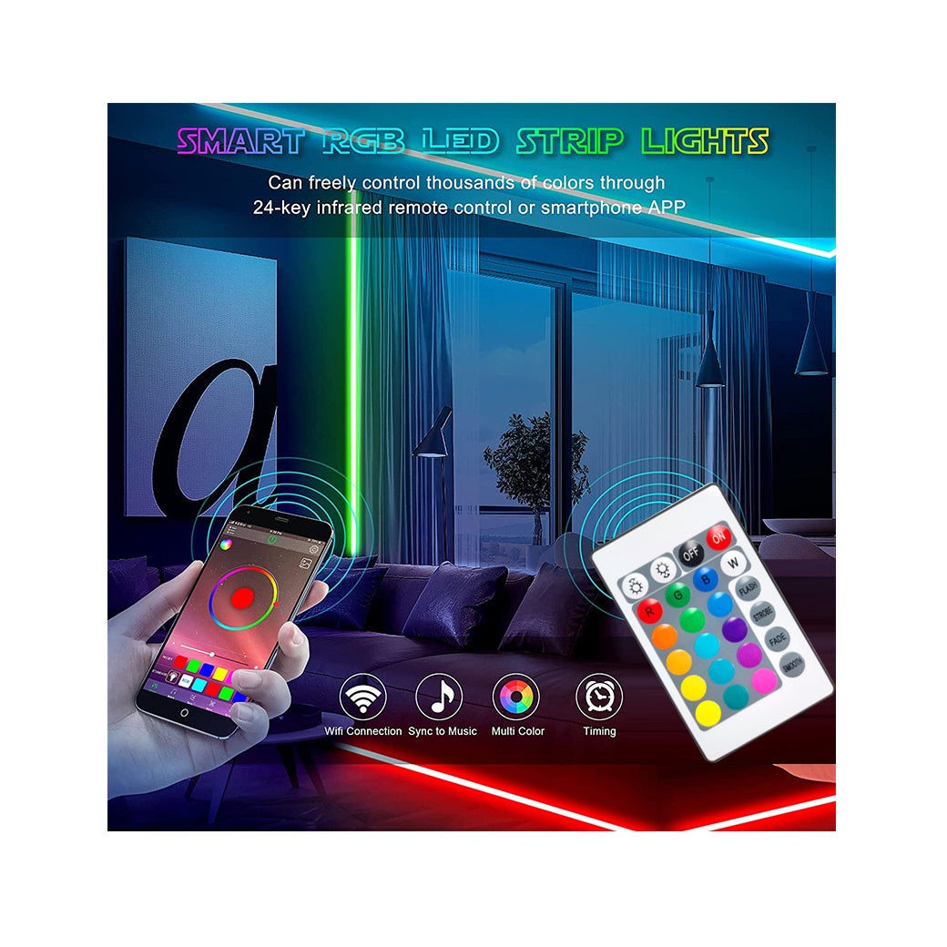 COB RGB LED Strip light wifi 5M kit - Light52 - LED Lighting Electrical Suppliers