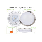 LED 14Inch Ceiling Flush Mount BN - Light52 - LED Lighting Electrical Suppliers