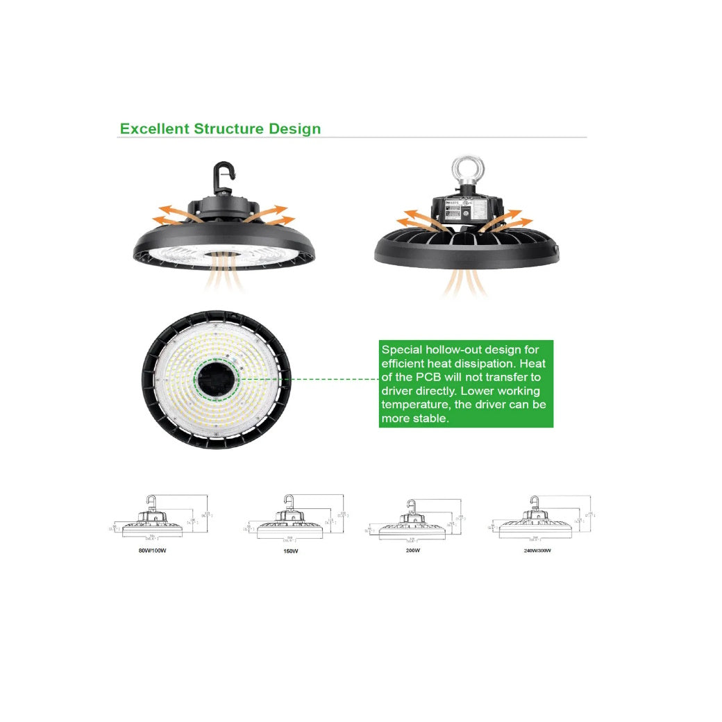 UFO LED High Bay 150W 5K - Light52 - LED Lighting Electrical Suppliers