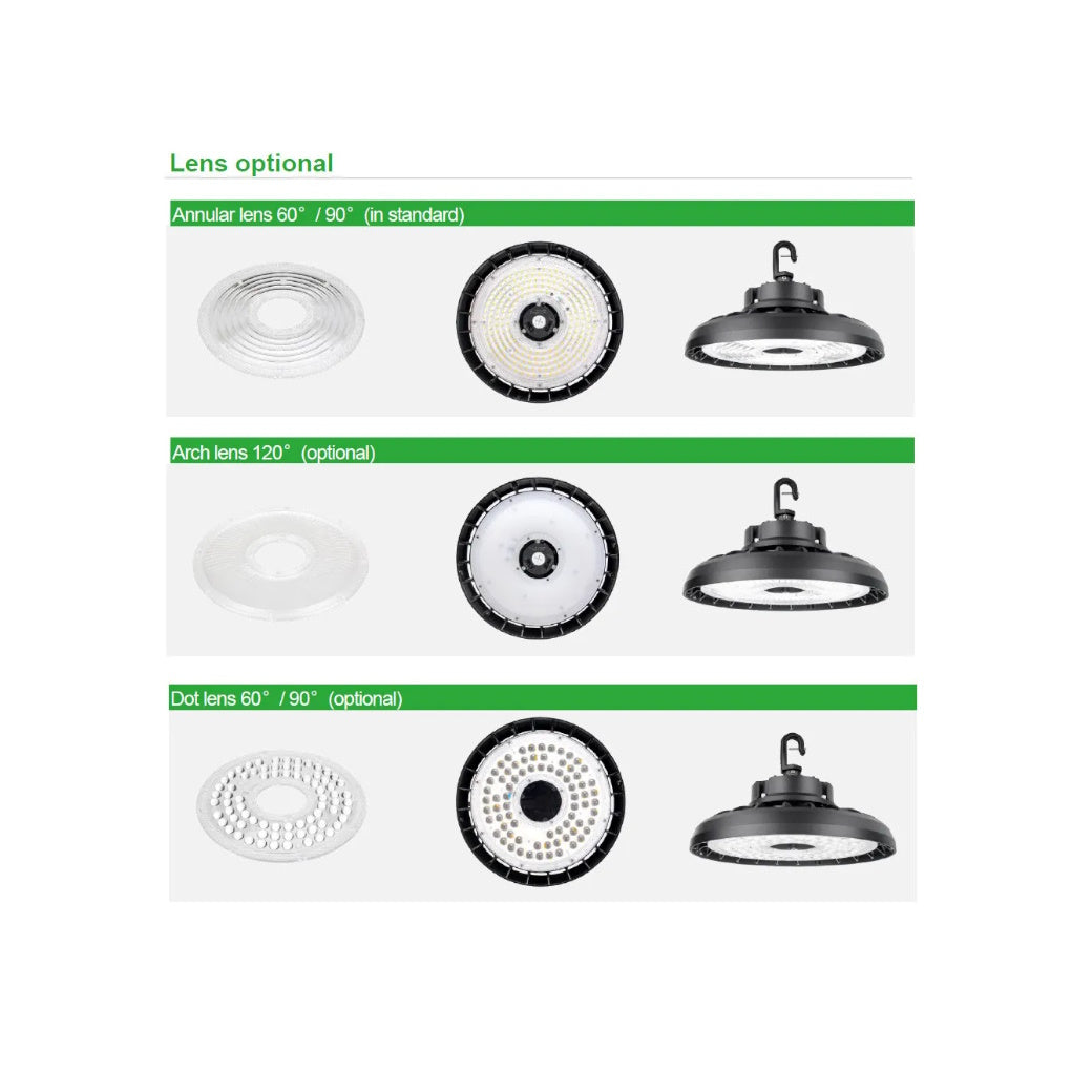 This UFO LED High Bay 150W 5K is the perfect lighting solution for high bay and low bay spaces. Its efficient LED technology produces a warm 5000K color that illuminates the space without compromising quality. This light ensures improved visibility and safety, making it perfect for a variety of commercial and industrial applications.Light52.com