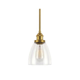 Pendant brass gold conical glass shade - Light52 - LED Lighting Electrical Suppliers
