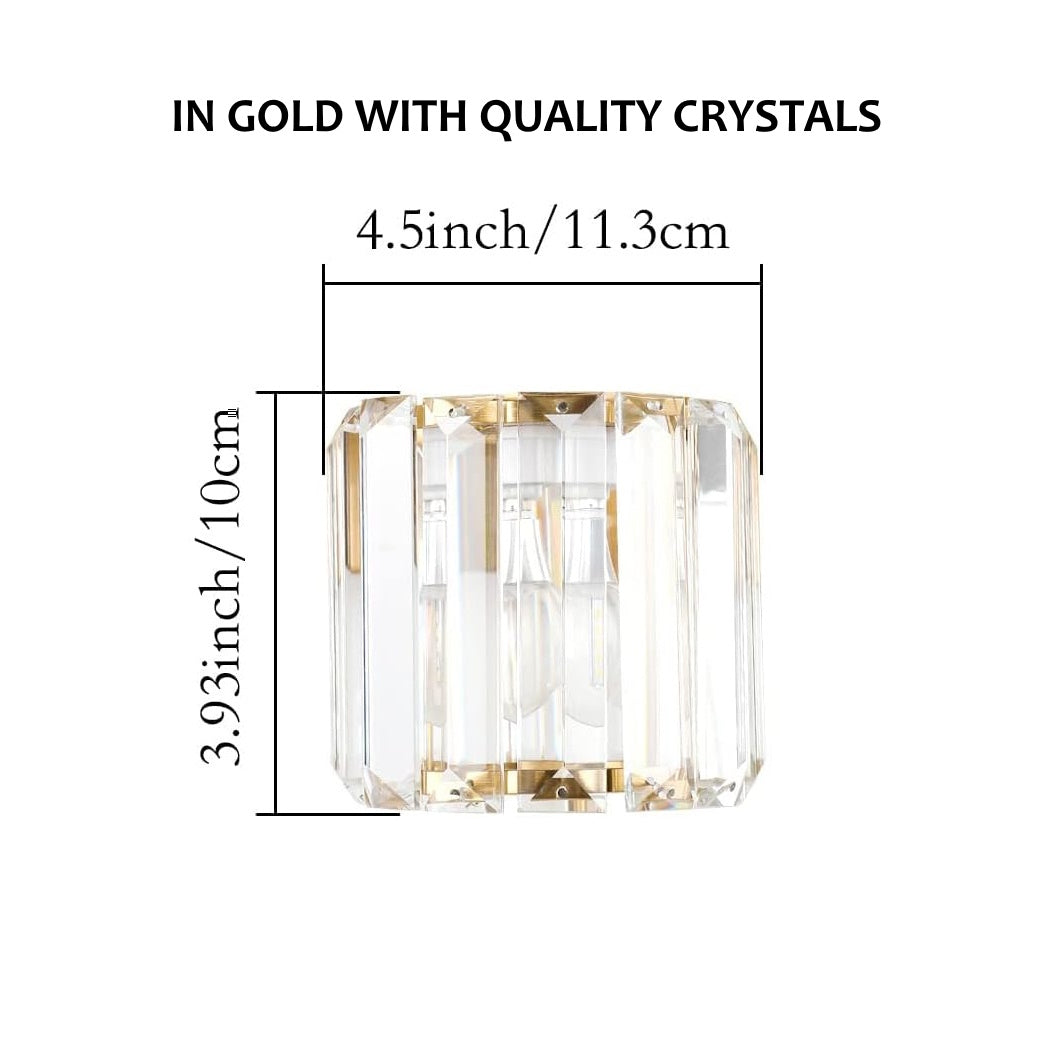 Bathroom Vanity Crystal Round Gold 3-light fixture - Light52 - LED Lighting Electrical Suppliers