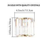 Bathroom Vanity Crystal Round Gold 3-light fixture