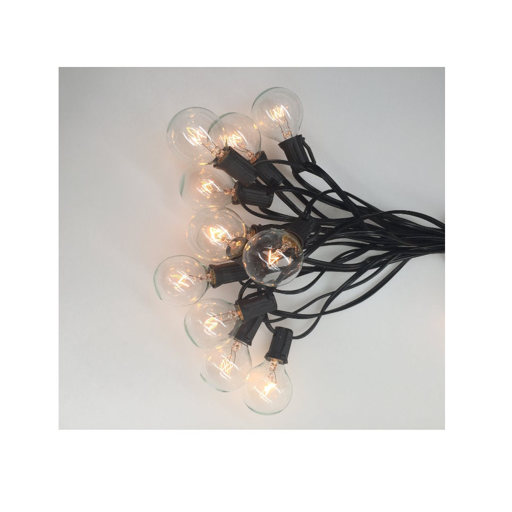 Light52 outdoor lights 25ft edison G40 Bulbs Our Light52 G40 outdoor string lights add a decorative touch to any event. Featuring 25ft of Edison-style bulbs, they brighten up your outdoor patio, garden or balcony. Choose from a range of bulb sizes, sizes and types - so you can customize your light to fit your space.