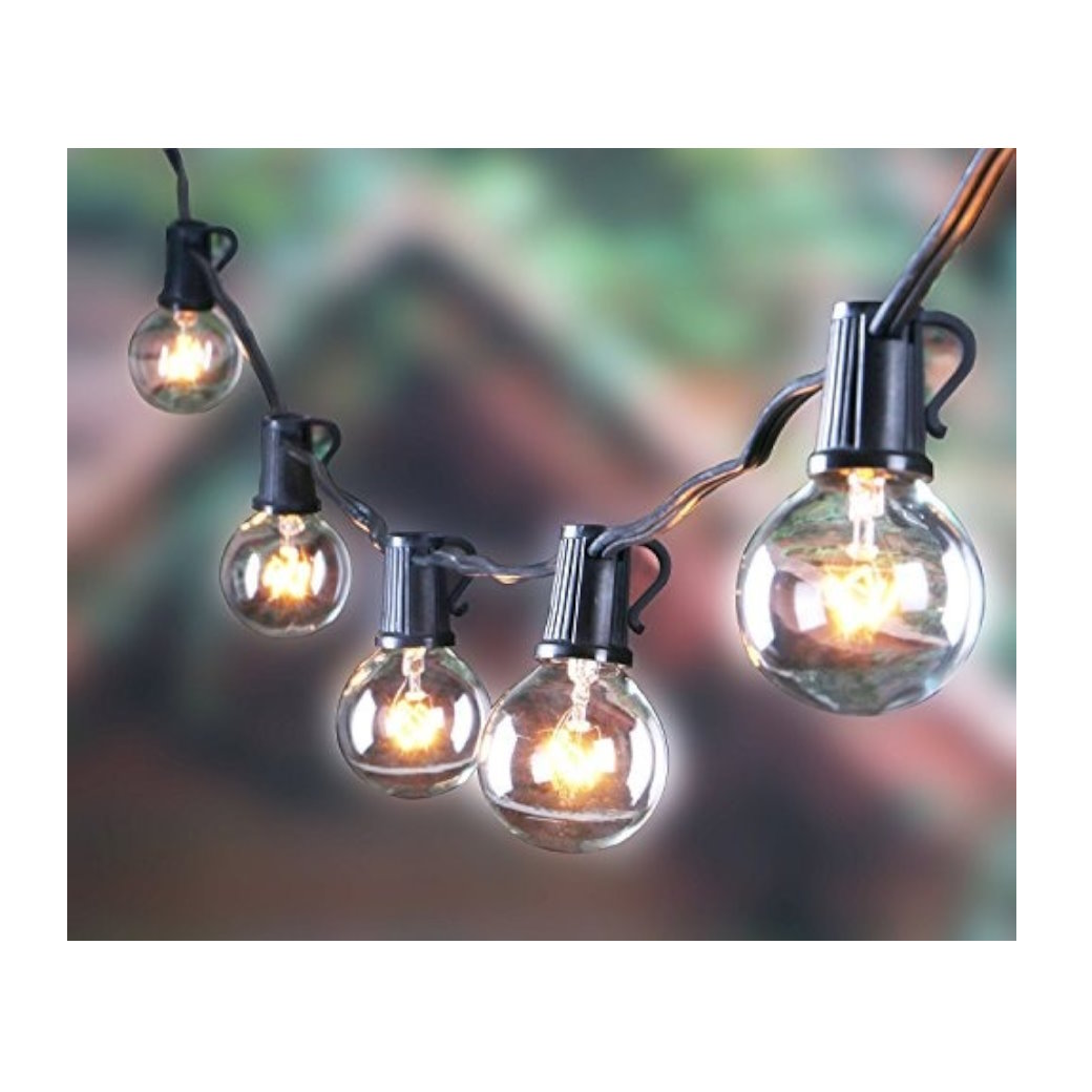 Light52 outdoor lights 25ft edison G40 Bulbs Our Light52 G40 outdoor string lights add a decorative touch to any event. Featuring 25ft of Edison-style bulbs, they brighten up your outdoor patio, garden or balcony. Choose from a range of bulb sizes, sizes and types - so you can customize your light to fit your space.