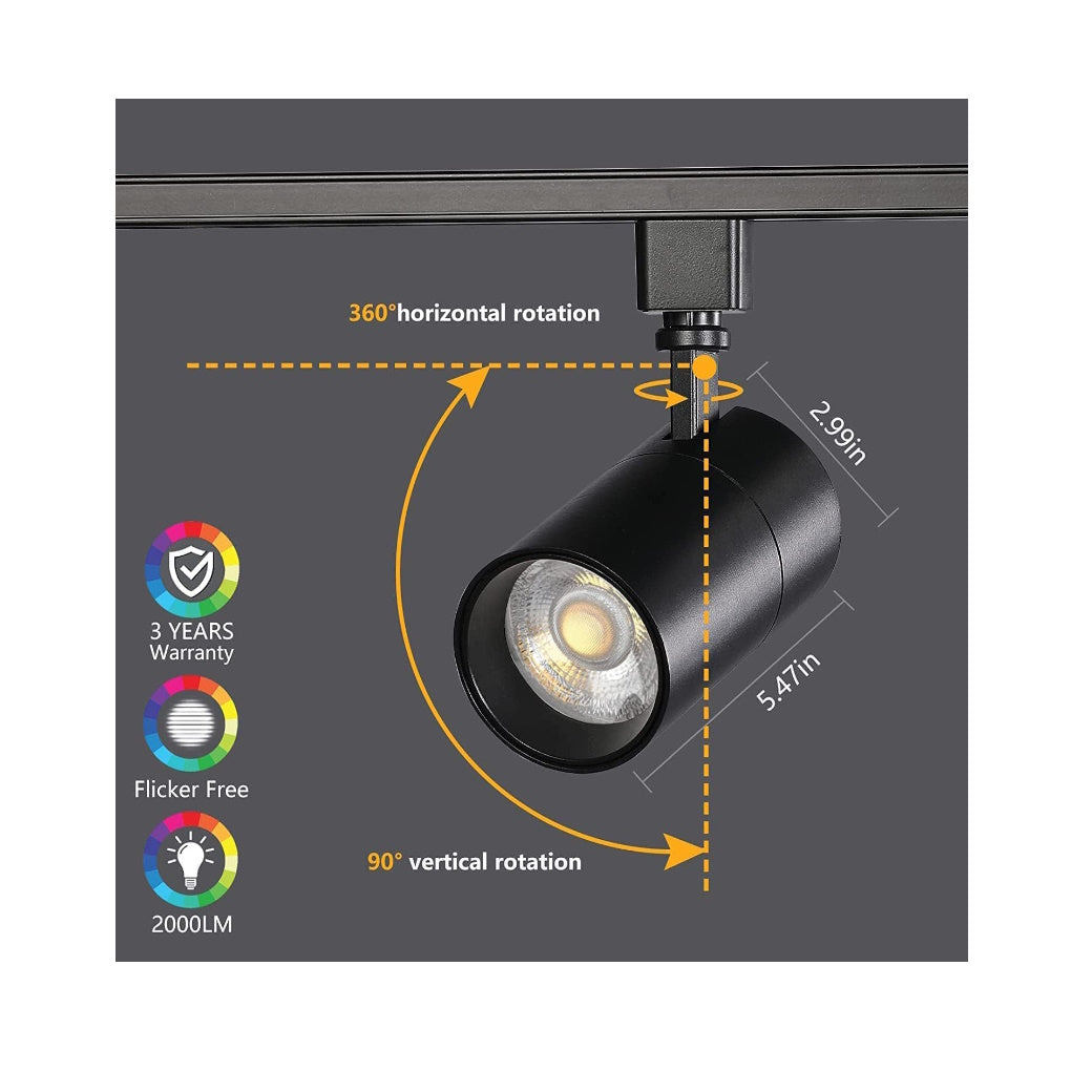 Track Header Light 10W LED Track Lighting Heads 3CCT
