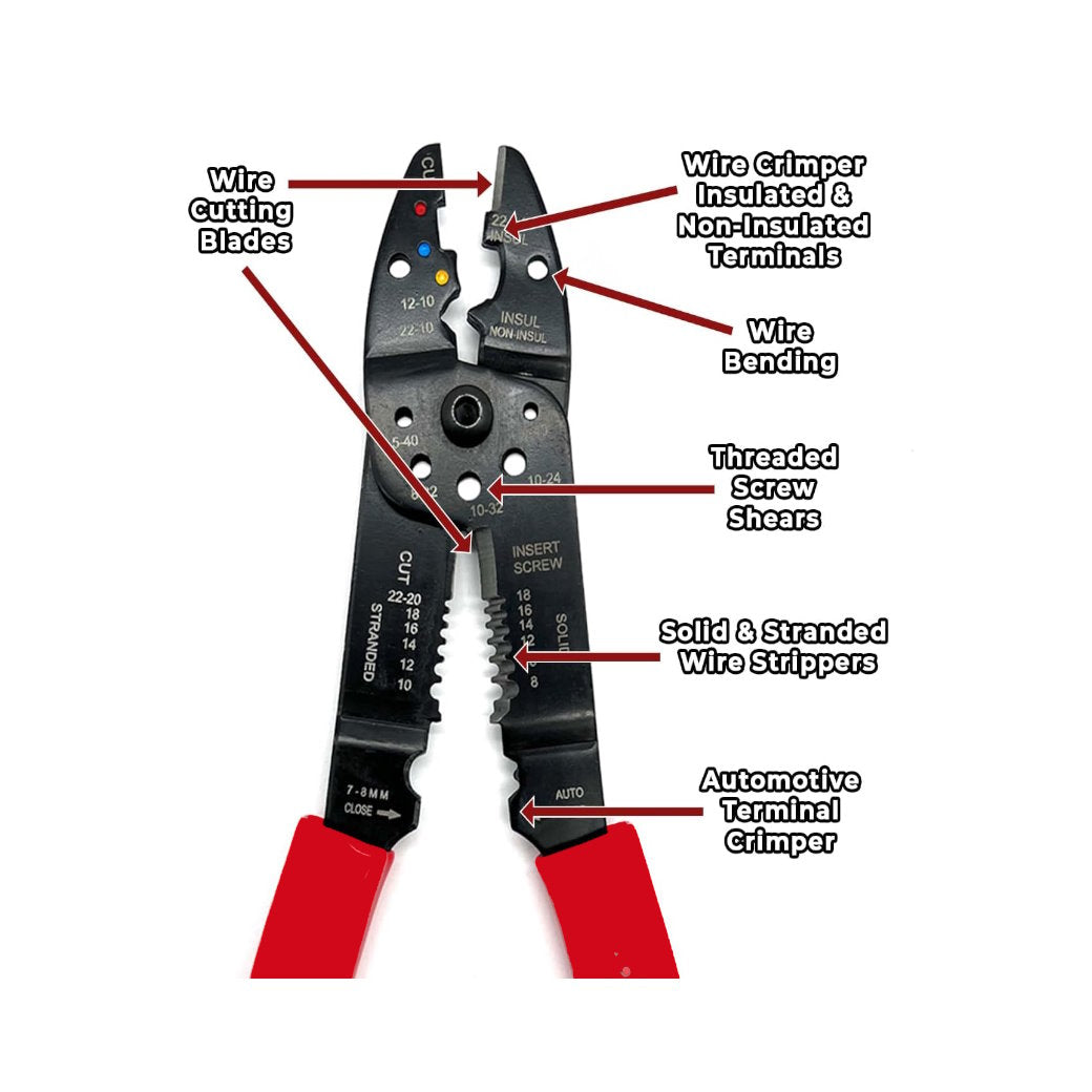 Wire Stripper Cutter Bender 7in1 - Light52 - LED Lighting Electrical Suppliers