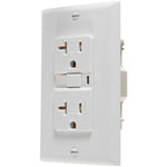 Tamper Resistant 20A GFCI  Duplex Outlet w/wall plate - White - Light52.com