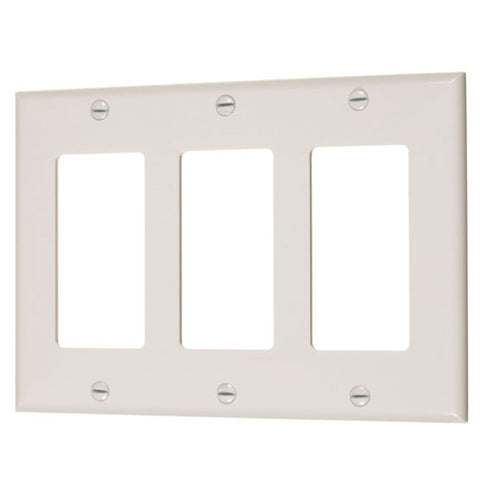 Triple Decorative Plate - White - Light52.com