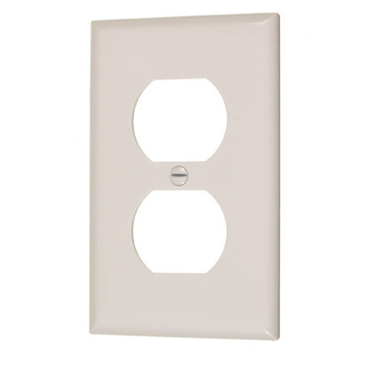 Duplex Outlet Plate - Single - White - Light52.com