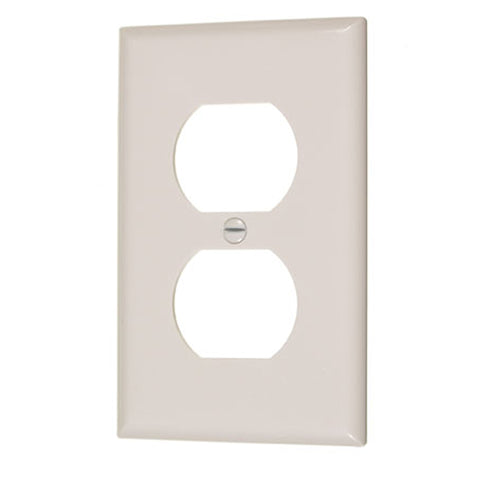 Duplex Outlet Plate - Single - White - Light52.com