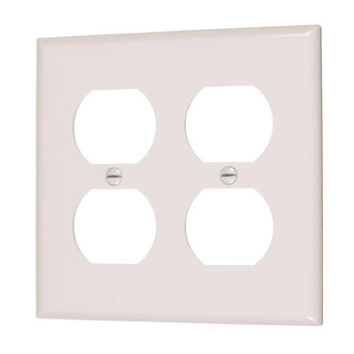 Double Duplex Outlet Plate - White - Light52.com