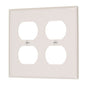 Double Duplex Outlet Plate - White - Light52.com