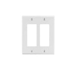 Hubbel 2-Gang Decora White Wall plate Light52.com  "wall plate" "types of wall plates" "combination wall plates" "combination wall plates lowes" "blank wall plate" "extra large jumbo outlet cover plates" "switch plates" "deep switch plate cover"