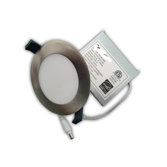 4Inch LED Slim Panel Brush Nickel 5000K - Light52.com