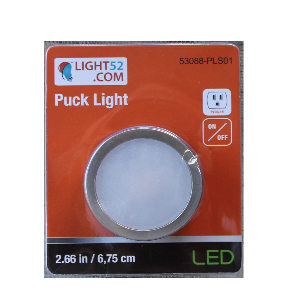 Puck Under Cabinet Light 120V 1Pack COB Light52.com "led puck lights wired" "led puck lights with remote" "led puck lights battery" "led puck lights outdoor" "recessed led puck lights" "wireless puck lights"