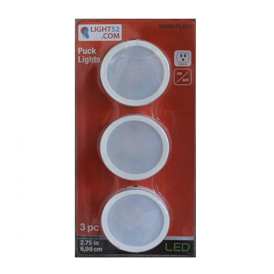 Puck Under Cabinet Light 120V 3Pack COB - Light52.com