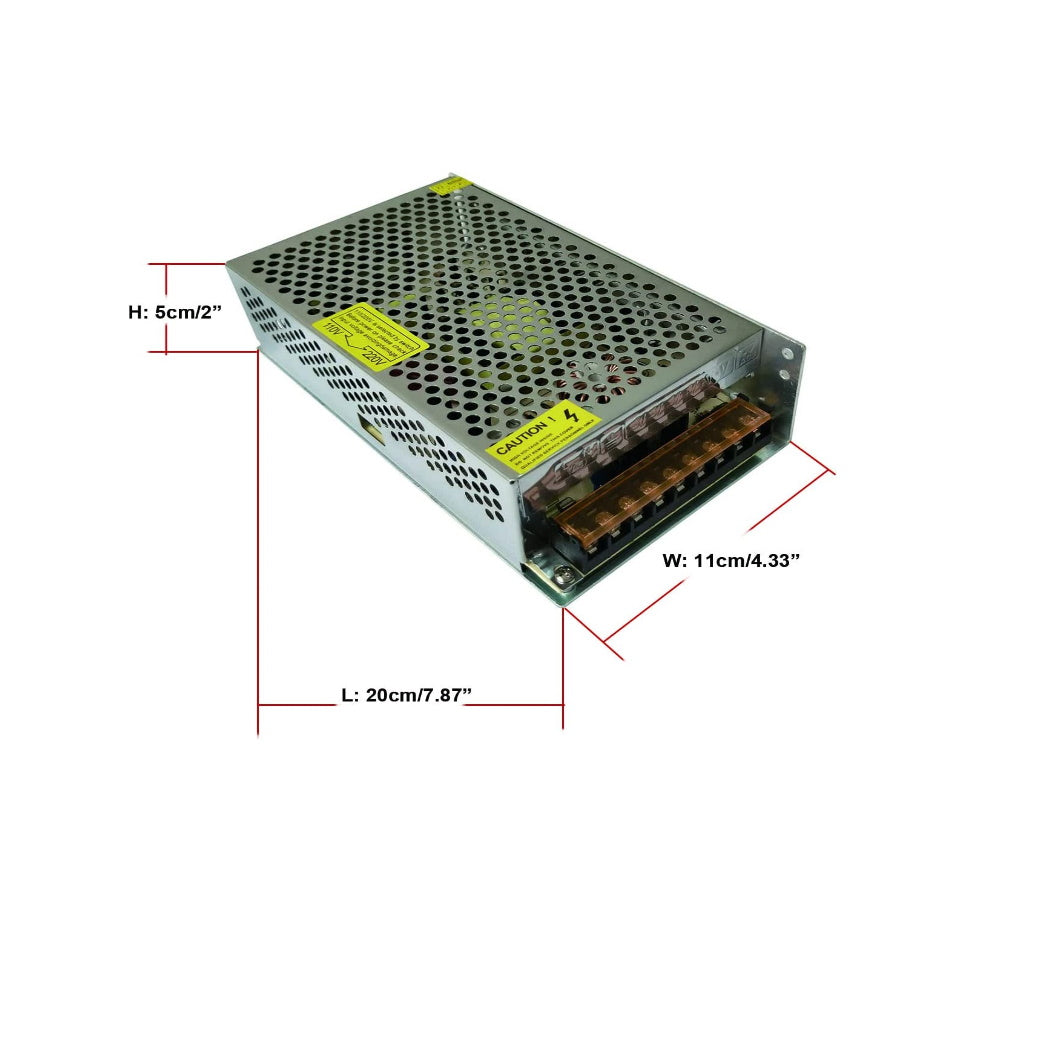 Strip Light Power Suppy 240W 20AMP Light52.com "power supply converter 220v to 110v" "input 220/240v output 110v/120v" "power supply input 100-240v output 12v" "power supply 110vdc output" "220v to 110v converter" "240v to 12v power supply"