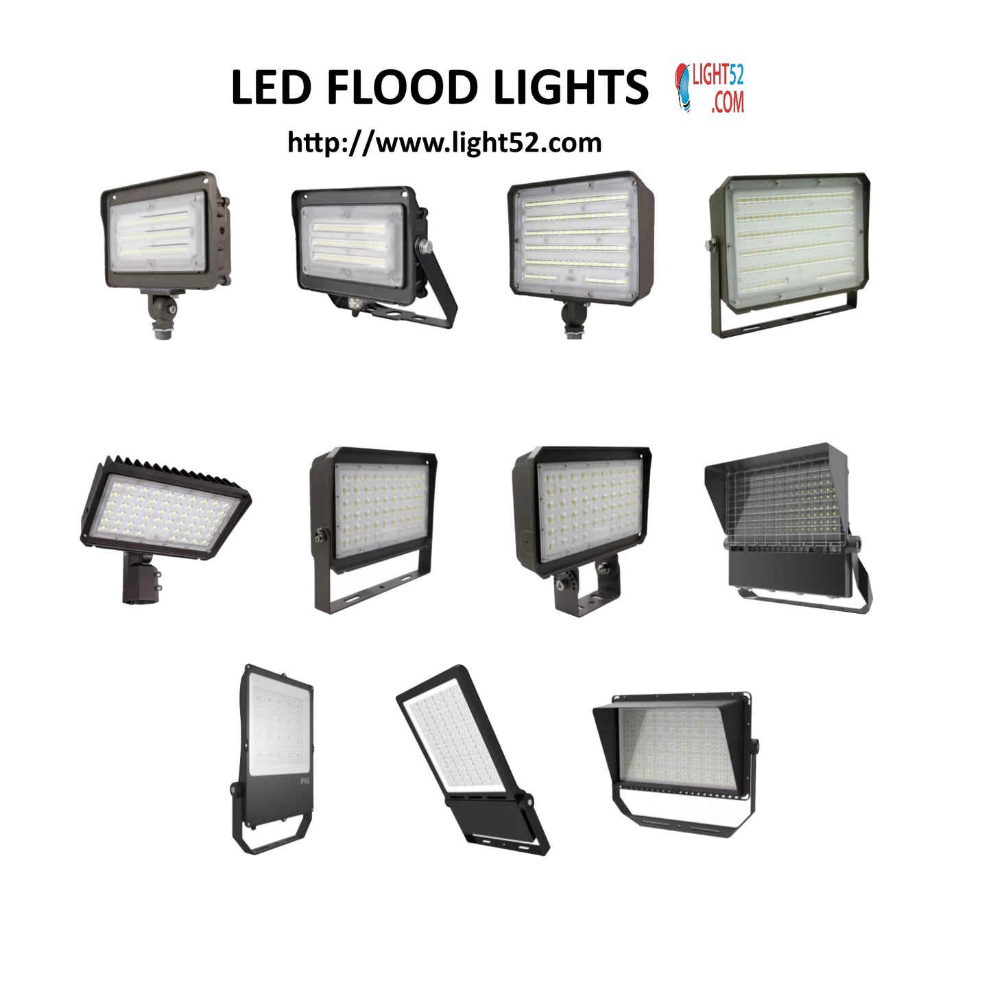 Flood Light Slip Mount Photocell Dusk~Dawn 100W LED - Light52.com