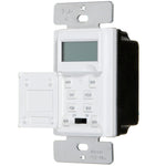 Digital Wall Switch Timer - 15A, 120V, 1800W, 16 on/off - White - Light52.com