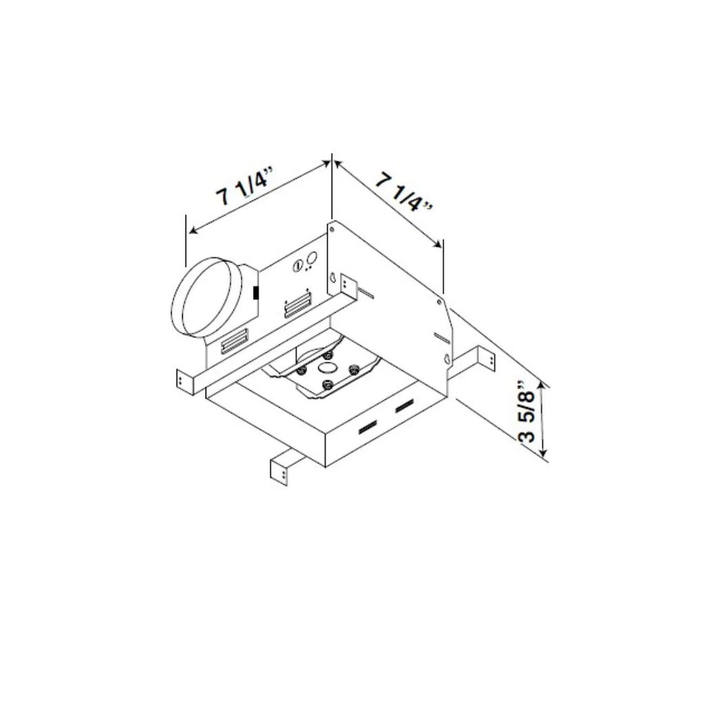 C50 HSC Cyclone Econo Series Bath Fan Housing with Hanger Bars 3" Duct - Light52 - LED Lighting Electrical Suppliers