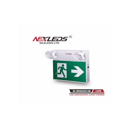 Emergency Light Exit Sign Combo Steel Body