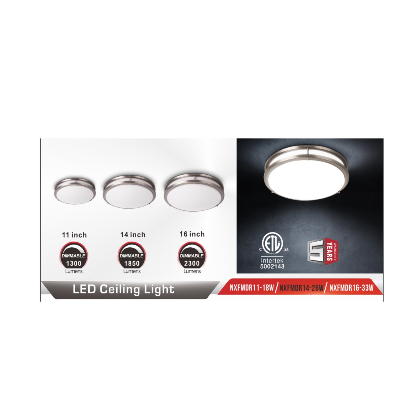 11" Flush Mount LED 3CCT 18W - Light52.com