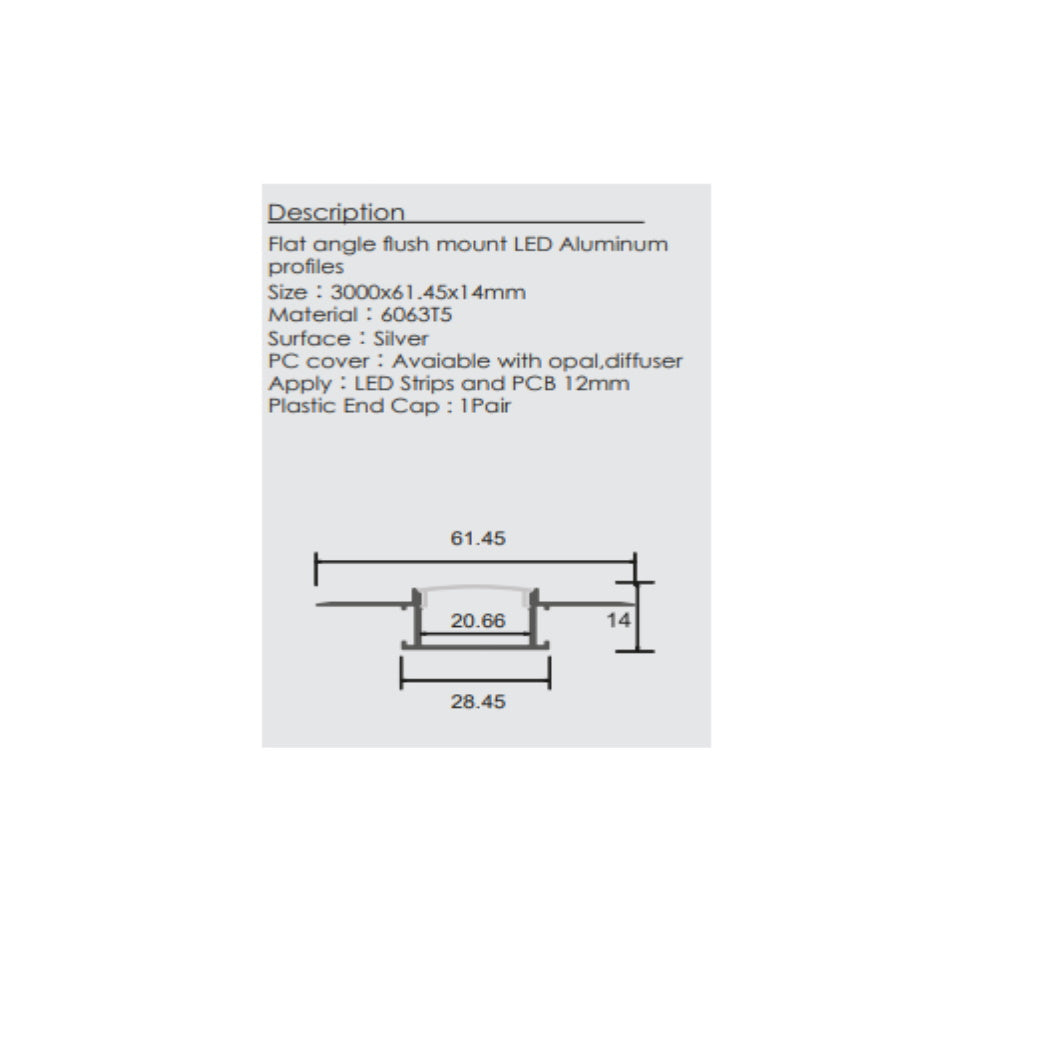 LED channels with defuser drywall Q5M Light52.com